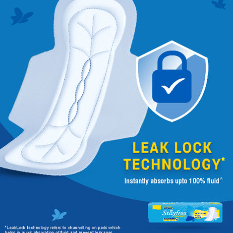 Stayfree Secure Regular Sanitary Pads | Regular | 6 pcs