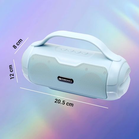 Zebronics Sound Feast 40 BT Speaker | 8W | Upto 16h Playback | Deep Bass | Call Function | Sky Blue