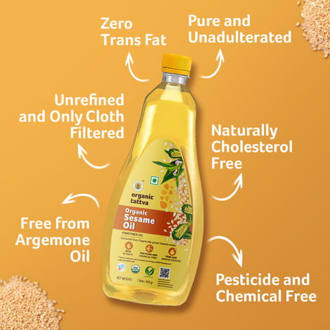Organic Tattva Sesame (Til-Gingelly) Cold Pressed Oil
