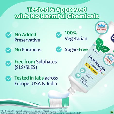Chicco Toothpaste Mildmint 6Y+ Withfluoride