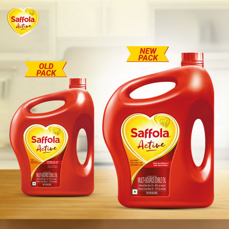 Saffola Active Rice Bran & Soyabean Oil | Rich in Omega 3 & Oryzanol