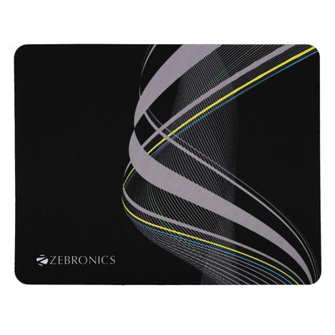 Zebronics MSP-X1 Mouse Pad, for Speed and Precision Operation, Smooth Cloth Surface, Roll and Go, Optimised for All Mouse Sensors, Anti Slip Rubber Base, Surface of 232 x 182 mm - Black