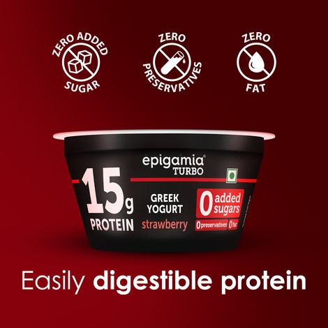epigamia 15 g Protein Turbo Yogurt, Strawberry