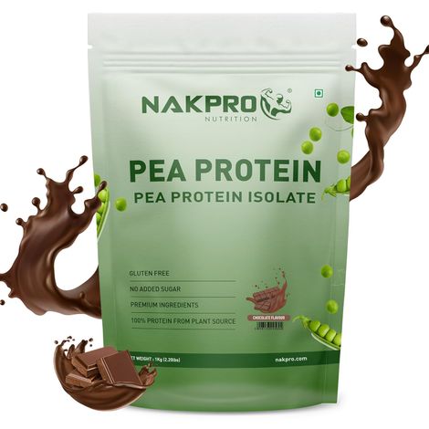 Nakpro 100% Pea Protein Isolate Chocolate - 26G Protein 4.9G Bcaa