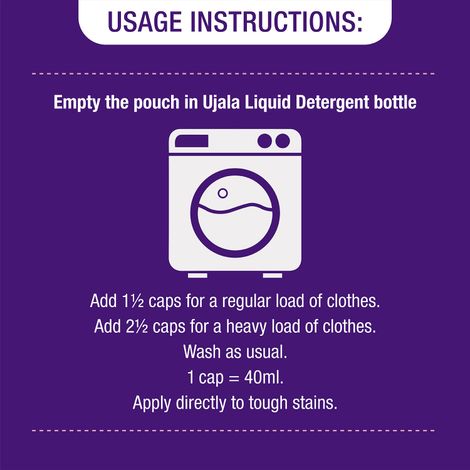 Ujala Front Load Liquid Detergent Refill for Tough Dirt Removal and Colour Care