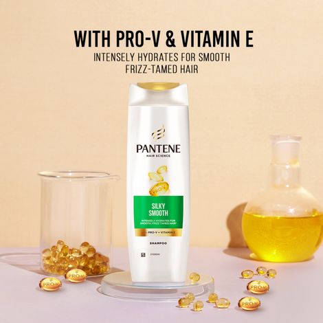 Pantene Hair Science Silky Smooth Shampoo With Vitamin E Hydrated Hair