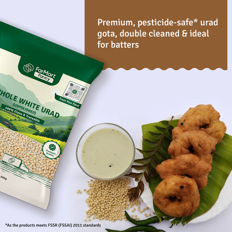 FarMart Pantry White Urad Whole | Unpolished Urad Gota