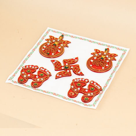 Kalash Charan Swastik Sticker | Diacraft