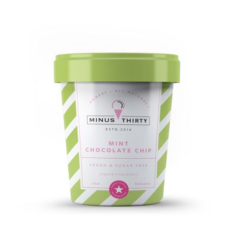 MINUS THIRTY Mint Chocolate Chip Vegan & Sugar Free
