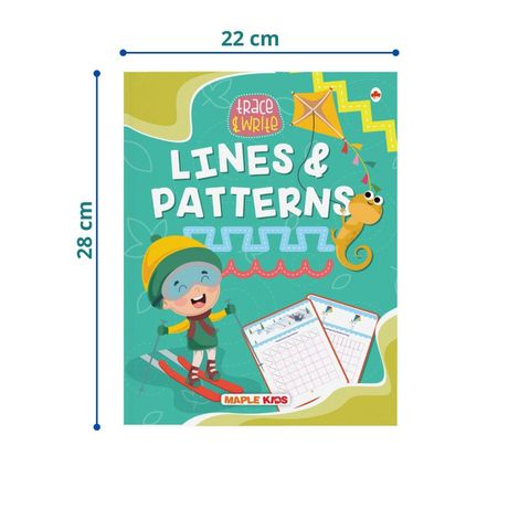 Lines and Curves - Pattern Writing - Writing Practice Book for Kids