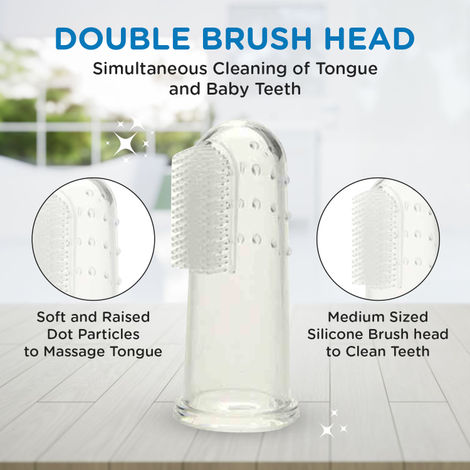 Mee Mee Tooth & Gum Cleaning Finger Baby Toothbrush - Plastic | Green