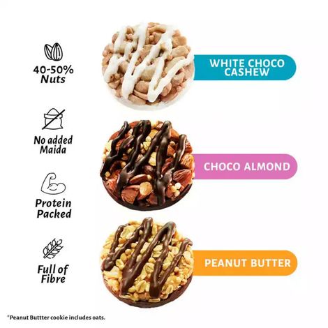 Open Secret Zero Maida Assorted Chocolate Cookies | Pack of 6 | Healthy Snacks, High Protein Snack