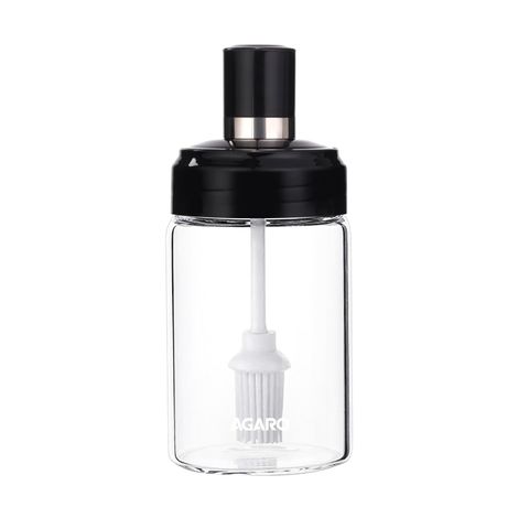 AGARO Elegant Glass Oil Bottle with Brush 250ml