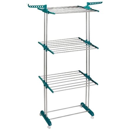Uttam Stainless Steel Cloth Stand - 3 Level | 0.32 Gauge | 3.97 Kg