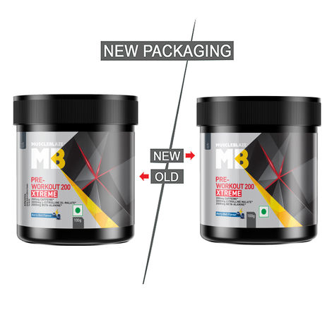 MuscleBlaze Pre Workout 200 Xtreme (Berry Bolt, 15 Servings)