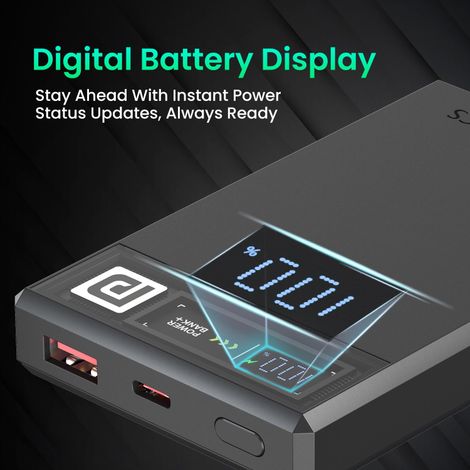 Portronics 15W Magnetic 10000 mAh Wireless Power Bank(Dark Grey)