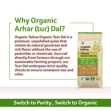 Organic Tattva Tur Dal Pouch