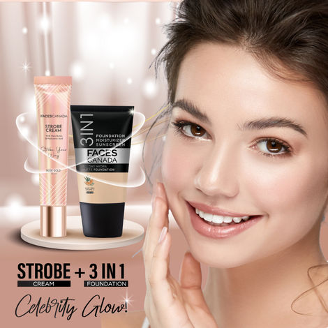 Faces Canada Strobe Cream - Rose Gold, Primer + Highlighter + Moisturizer