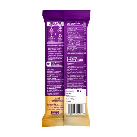 Yoga Bar 20g Protein Bar, Chocolate Baked Brownie, Multigrain Energy Bar, high Protein Bar