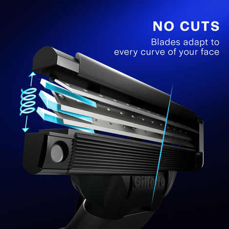 Gillette Mach3 Charcoal Shaving Blades For Men (2 Cartridges)