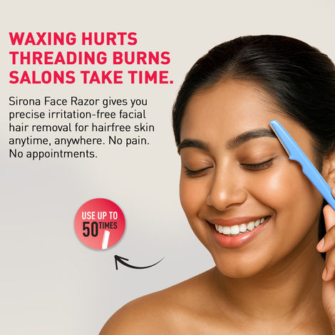 Sirona Reusable Face Razors For Women For Facial Hair - Pack Of 3