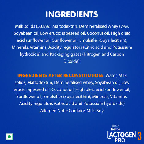 Nestle Lactogen Pro 3 Powder | Follow-Up Formula With Iron | After 12 Months Up To 18 Months
