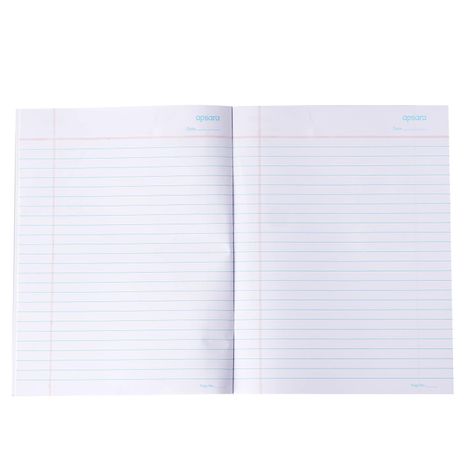 Apsara Kingsize Single Line Notebook | 24 Cm x 18 Cm | Pages - 120 | Assorted