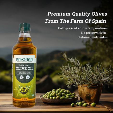 Anveshan Extra Virgin Olive Oil | PET Bottle | Cold Pressed Extraction