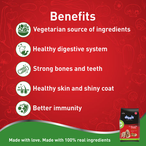 Drools All Lifestages 100% VEG Dry Dog FOOD