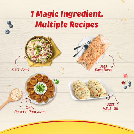 Saffola Oats, Instant Rolled Oats, Soft & Creamy Oats, Power of Protein, Iron & Fibre