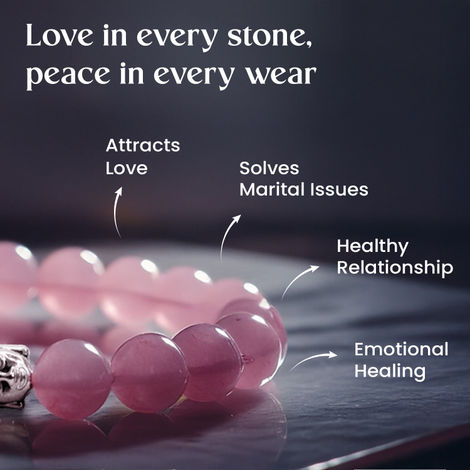 Astrotalk Rose Quartz Bracelet with Buddha