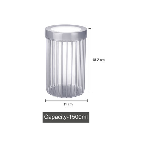 Joyo Better Home Linea Container 1500 Ml (3 Pcs Set)- Grey