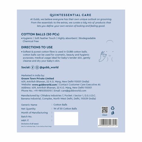 GUBB White Cotton Balls