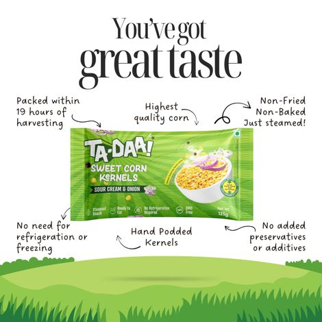 Tadaa Sweet Corn Kernals Sour Cream & Onion