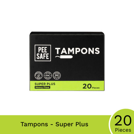 Pee Safe Viscose Super Plus Tampons for Heavy Flow | Ultra-High Absorbency & Leak-Proof Protection
