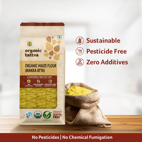 Organic Tattva Maize Flour | Makka Atta