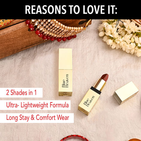 Blue Heaven 2 In 1 Festive Lipstick Dual Shade Ultra Lightweight Soft Matte Finish - C9