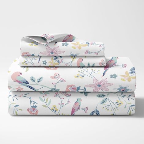 Haus & Kinder Exotic Wings King Bedsheet - 100% Cotton (270x270cm)