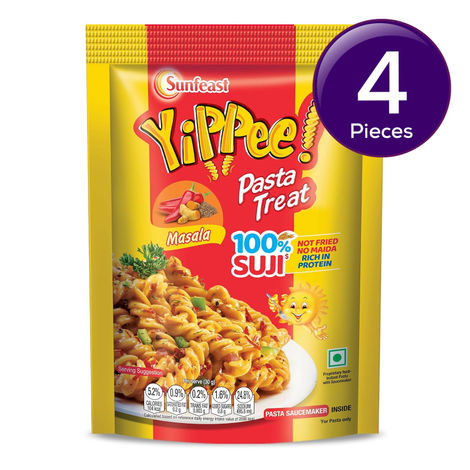 YiPPee! 100% Suji Masala Pasta Treat Combo