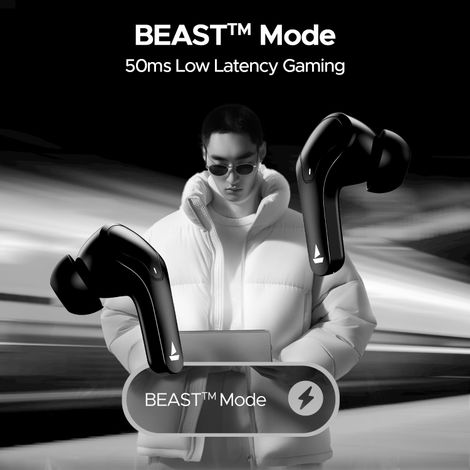 boAt Airdopes 311 Pro TWS Earbuds w/ 50H Playtime, ENx Tech, BEAST Mode & ASAP Charge (Active Black)