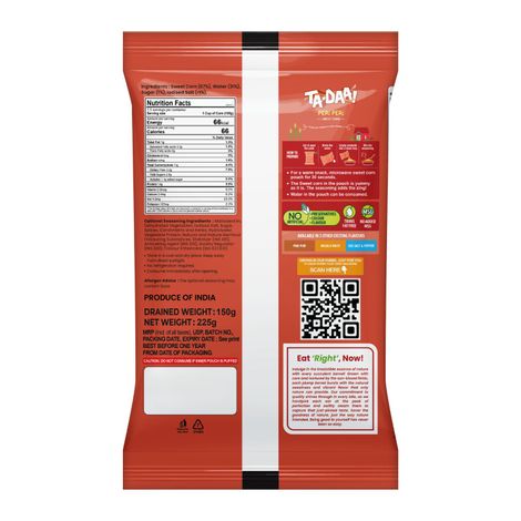 Tadaa Sweet Corn Kernels Peri Peri