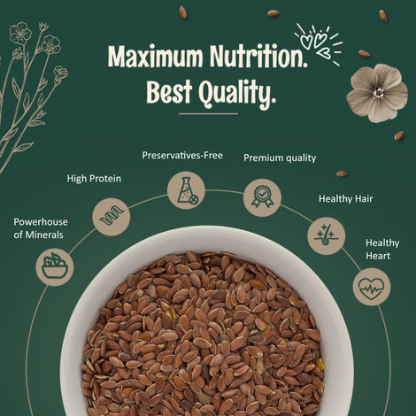 Khari Foods Premium Flax Seeds | Seeds for Eating | Source of Iron & Fibre