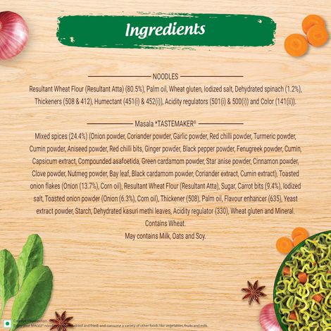 Maggi Nutri-Licious Veg Atta Noodles with Spinach