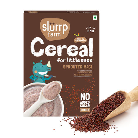 Slurrp Farm No Added Sugar | No Salt | Sprouted Ragi Powder | No Milk