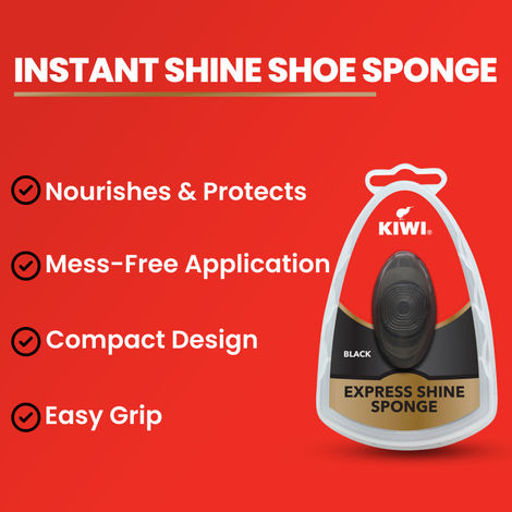 Kiwi Express Shine Sponge | Instant Shine For Black Leather