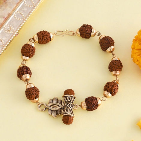 Religious Ethnic Rudraksha Beads Rakhi (Voylla)