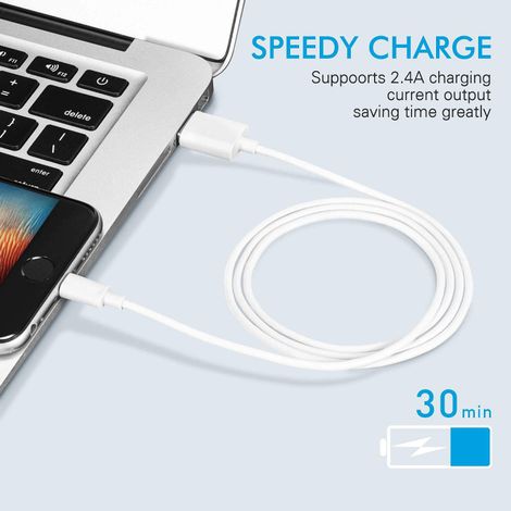 Sounce Fast Iphone Charging Cable & Data Sync Usb Cable(White)