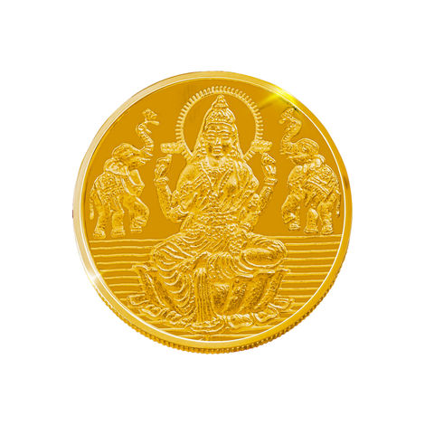 Lakshmi Gold Coin | 24 Karat 999 Pure Gold Coin | 0.5 g | Muthoot Exim