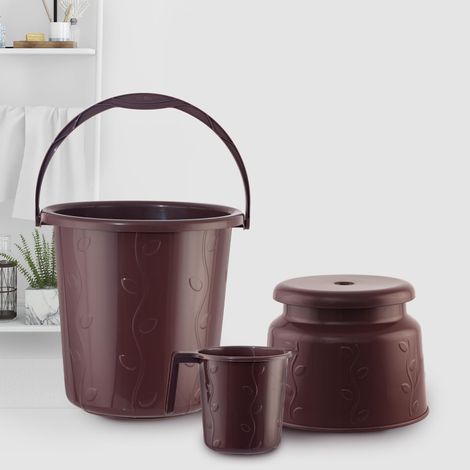 Cello Petal Bathroom Small Set of 3 Dark Brown Sturdy & durable Lightweight and rigid Easy to clean