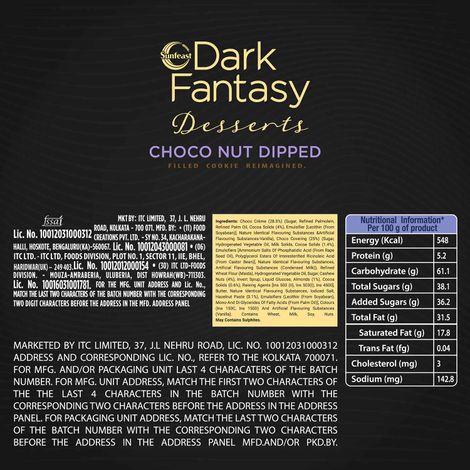 Sunfeats Dark Fantasy Desserts Choconut Dipped Filled Cookie Reimaged